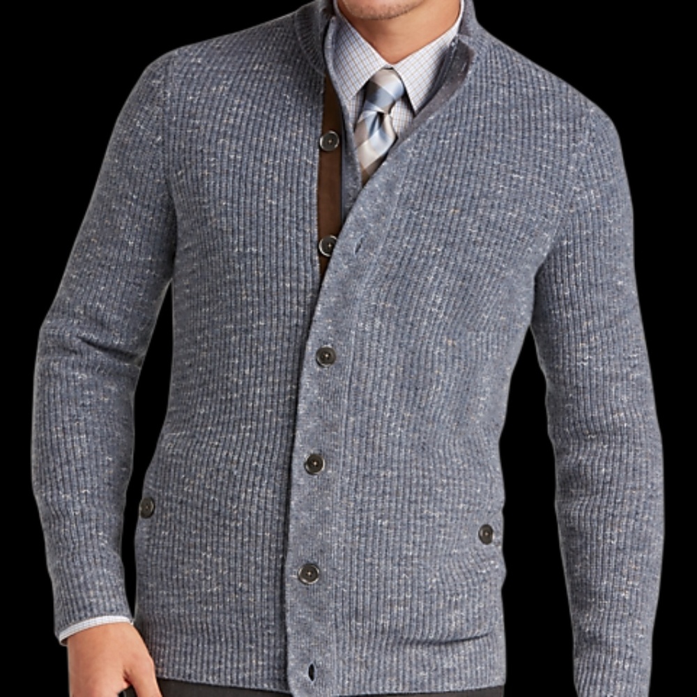 Joseph Abboud Zip/Button Italian Yarn Sweater